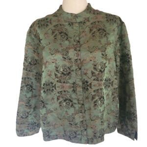 Vintage Floral Green Jacket
